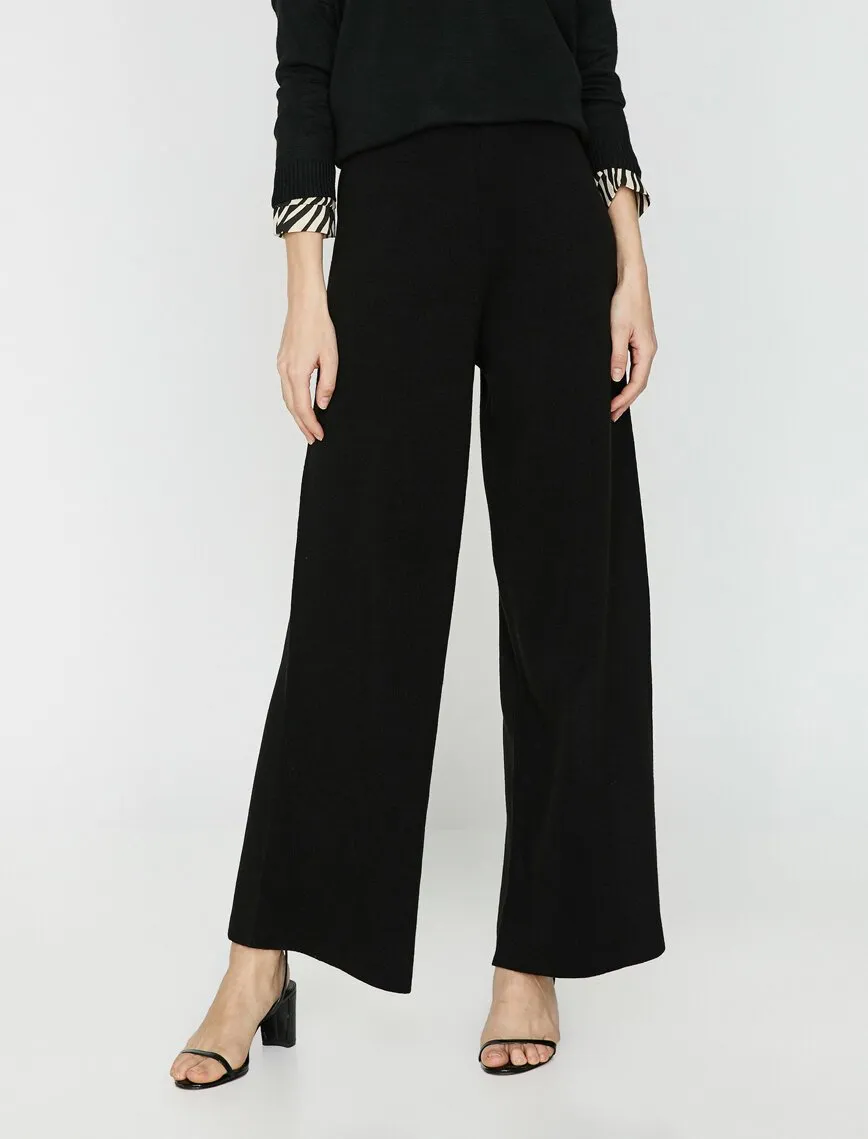 16357 Black Wide Leg Trousers