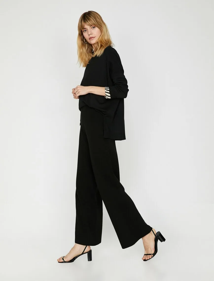 16357 Black Wide Leg Trousers