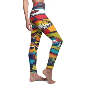 Americana Fish Print Casual Leggings