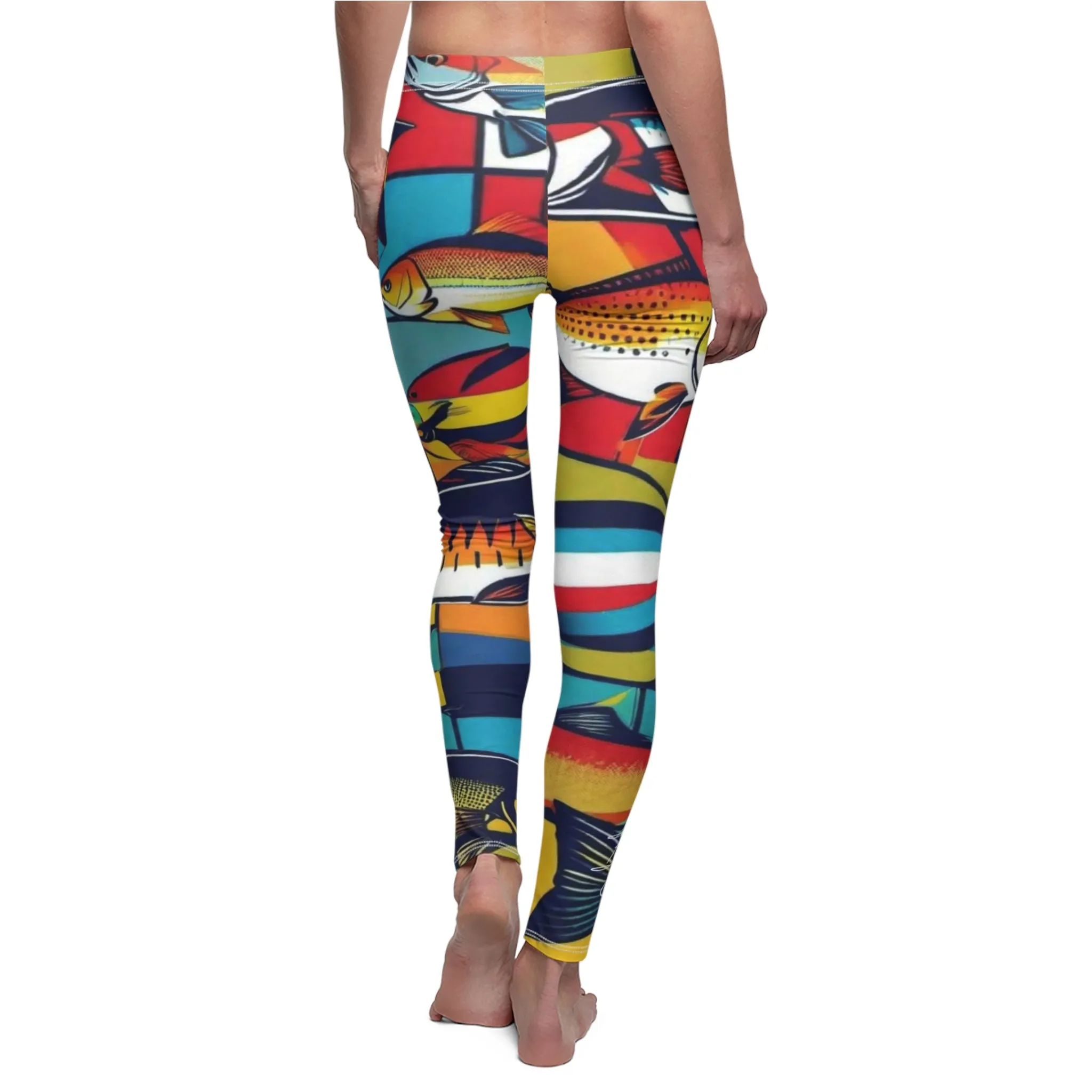 Americana Fish Print Casual Leggings