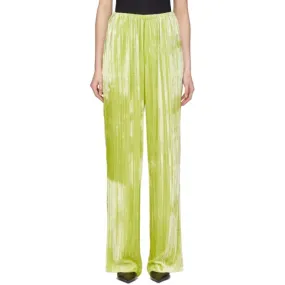 Balenciaga Yellow Velvet Pyjama Suit Trousers