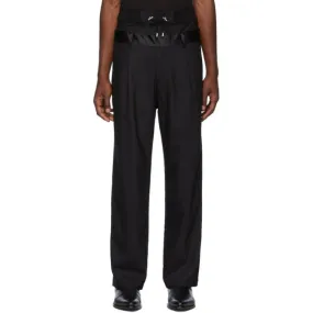 Balmain Black Double Waistband Trousers