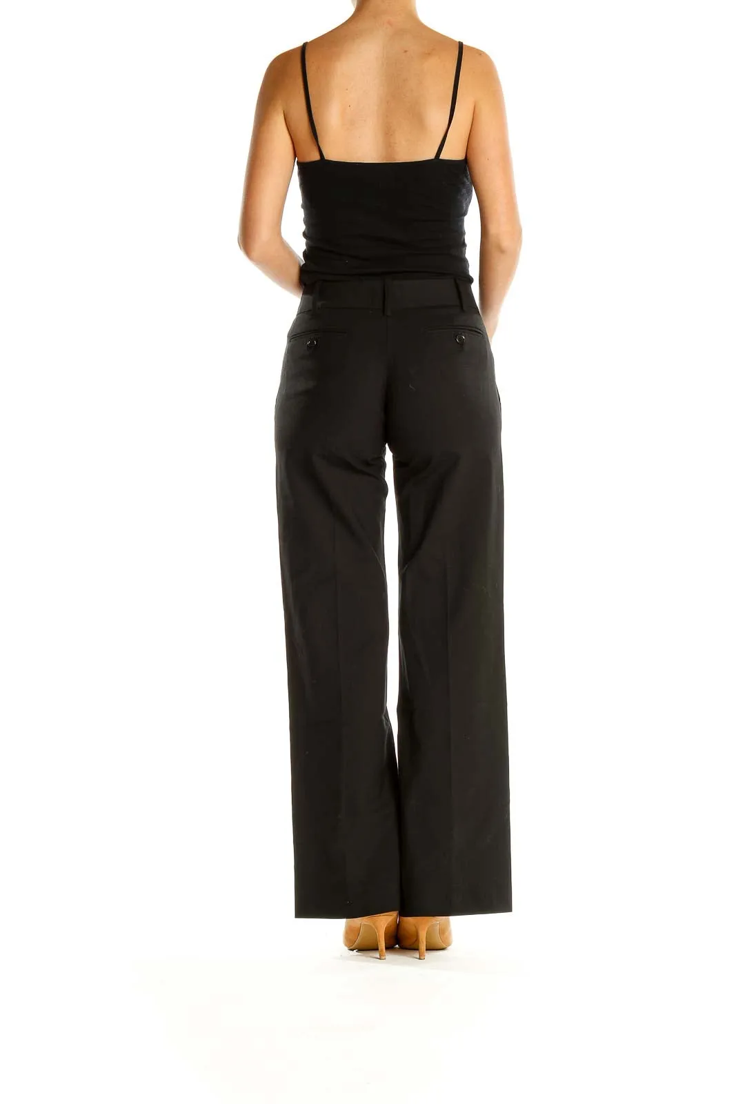 Black Classic Wide Leg Trousers
