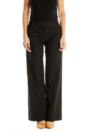 Black Classic Wide Leg Trousers