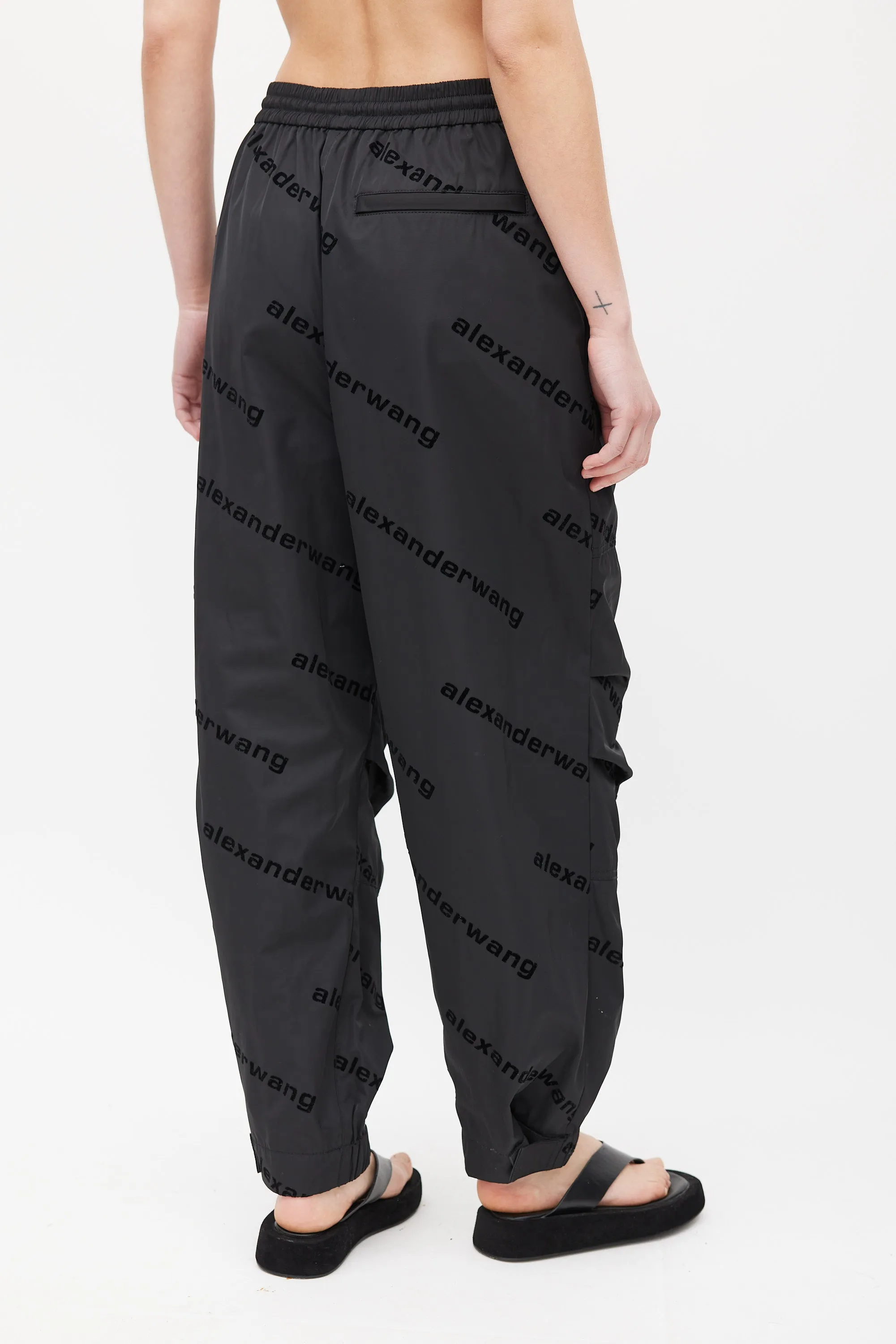 Black Logo Shell Track Pants