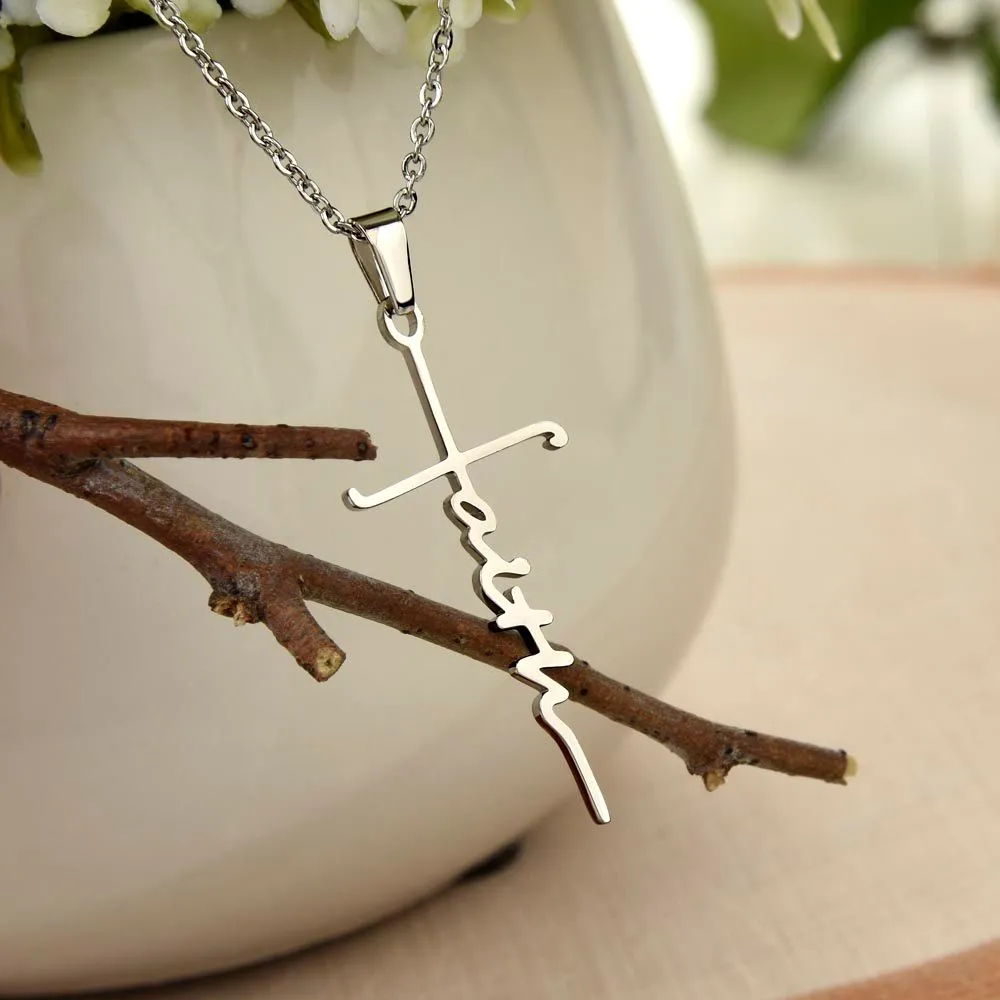 Blessed Is Anyone Who Endures Temptation - Faith Cross Necklace with Message Card - Gift for Her - Gift for Him