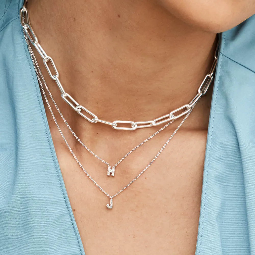 Boyfriend Paperclip Chain Necklace in Silver