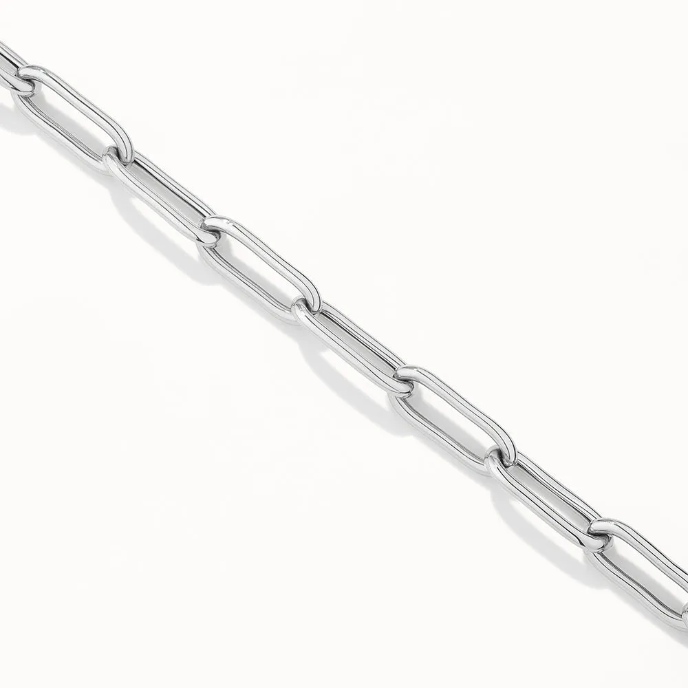 Boyfriend Paperclip Chain Necklace in Silver