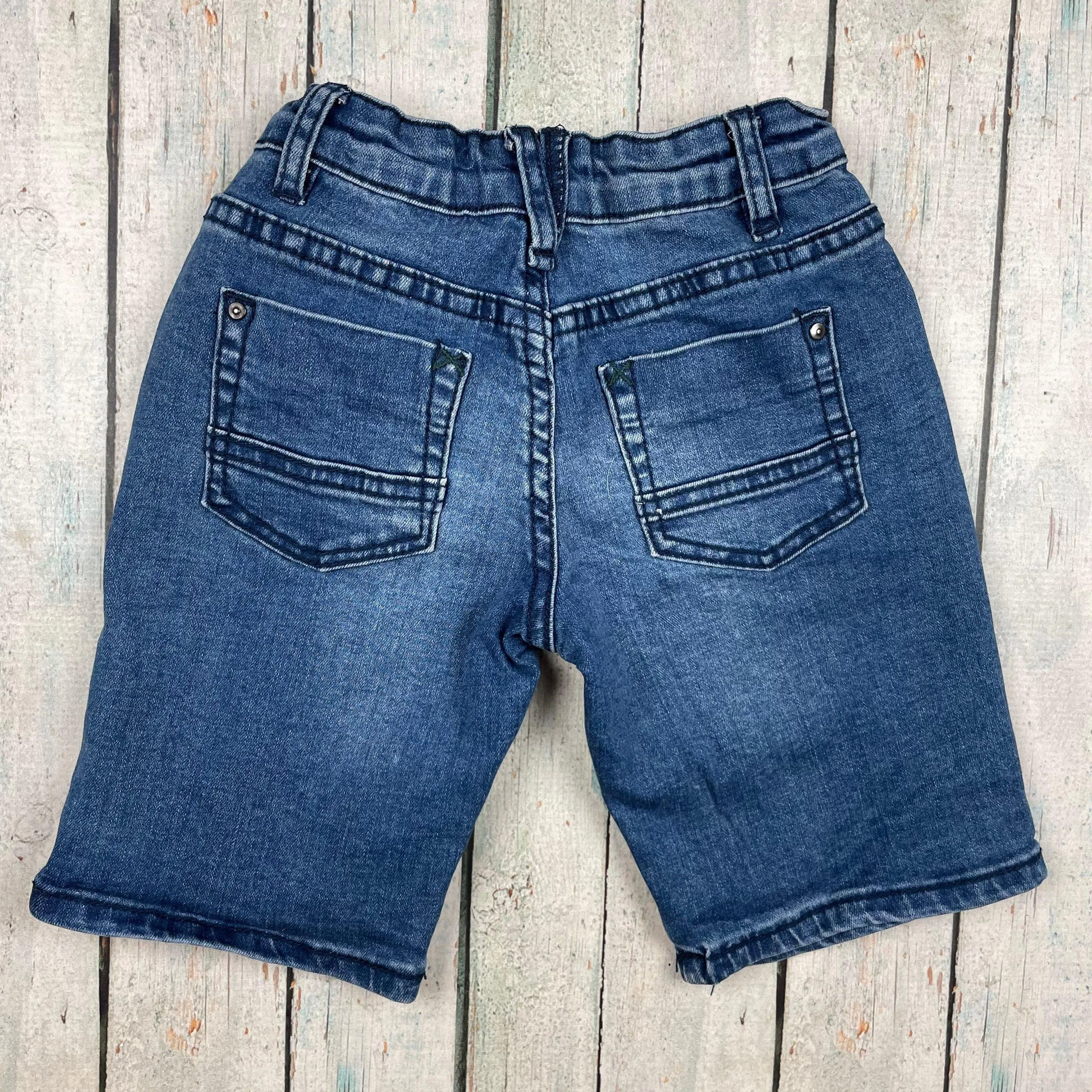 Boys Padini Distressed Dark Denim Shorts - Size 2/3