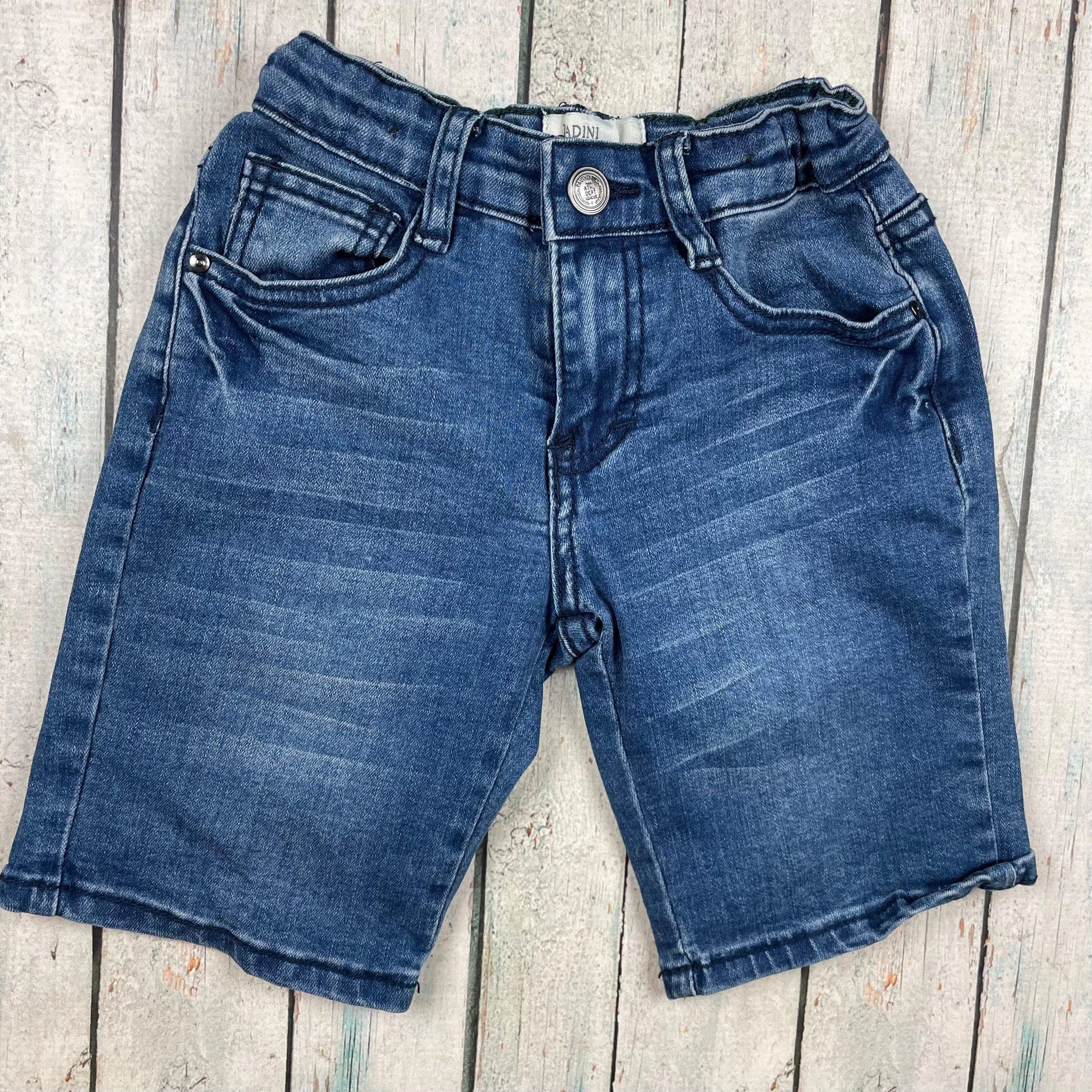 Boys Padini Distressed Dark Denim Shorts - Size 2/3