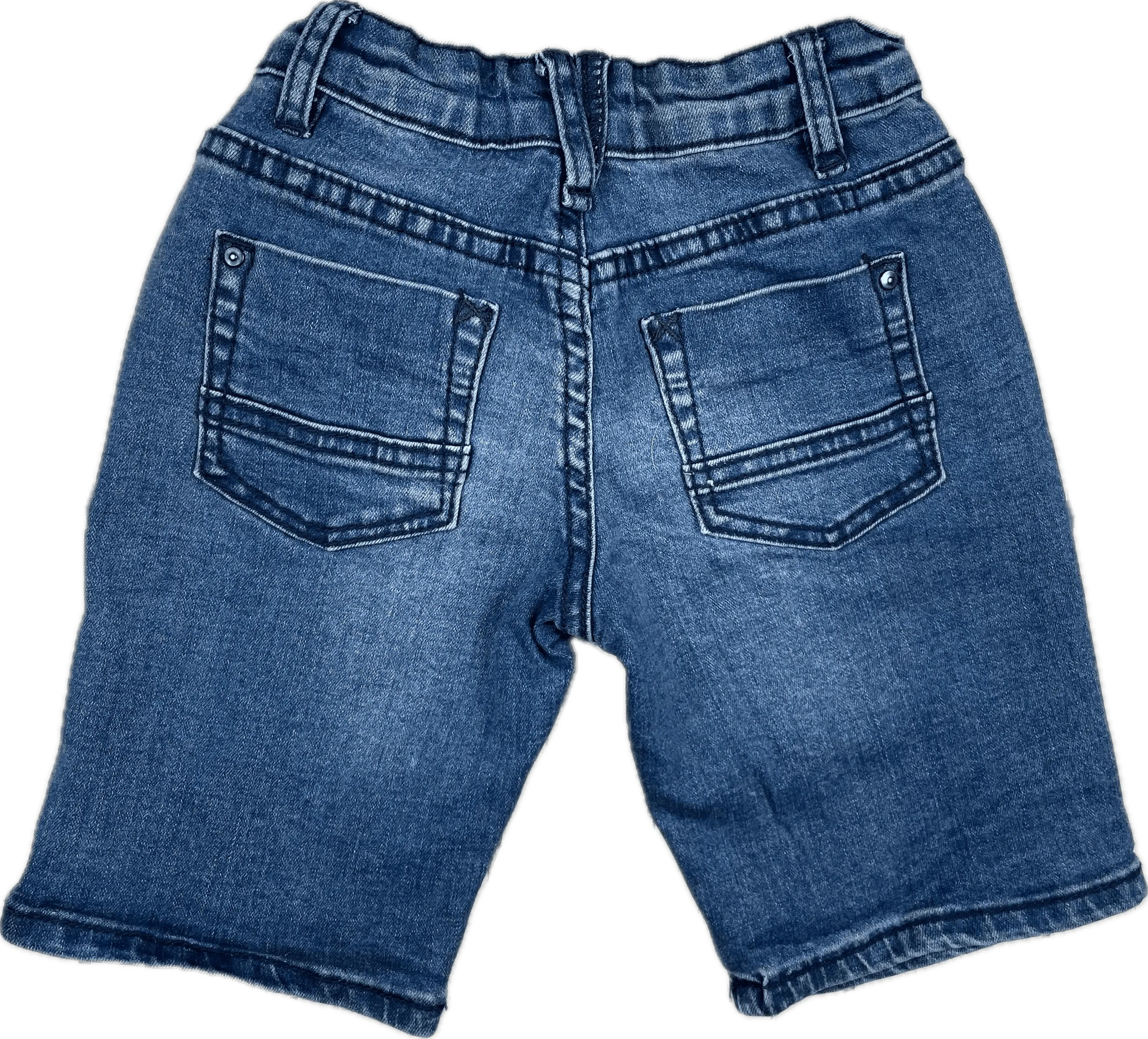 Boys Padini Distressed Dark Denim Shorts - Size 2/3
