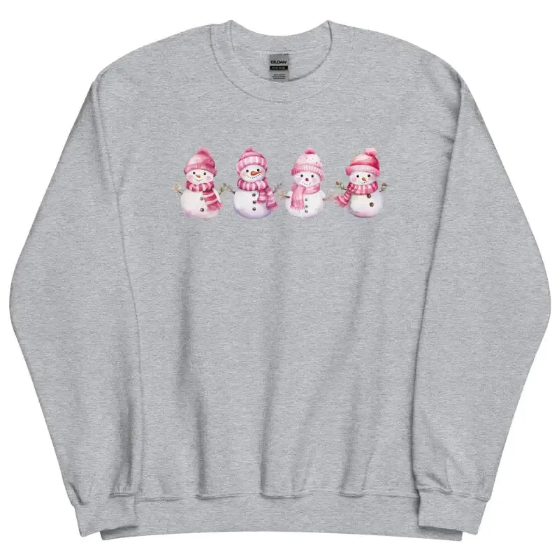 Chill Vibes Only in Our Pink Snowman Sweatshirt for Christmas