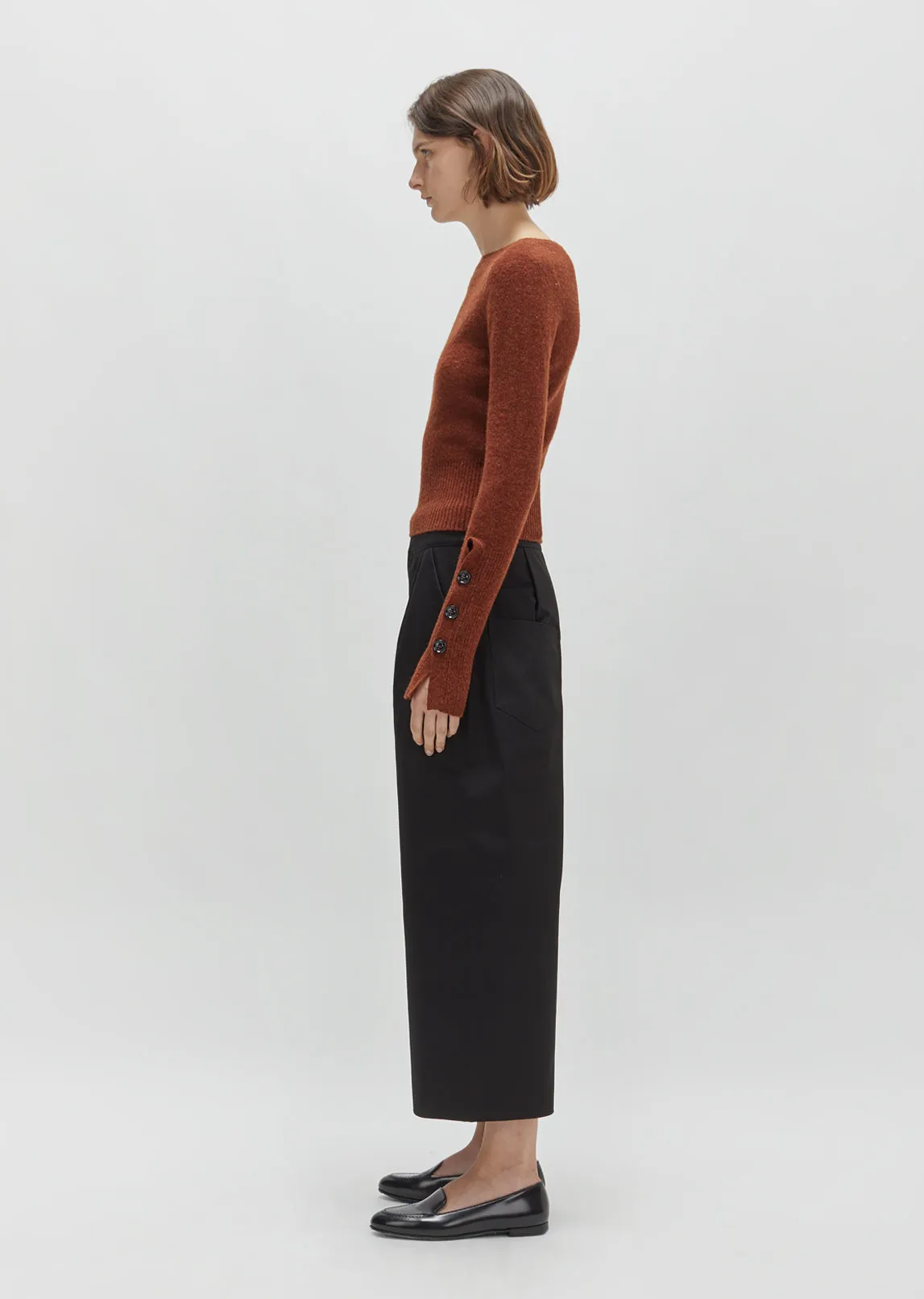 Cotton Wide-Leg Trouser