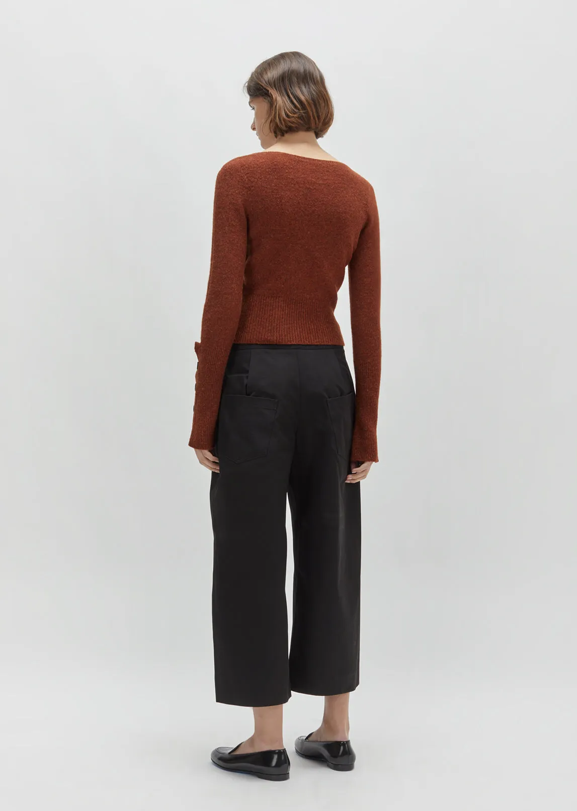 Cotton Wide-Leg Trouser