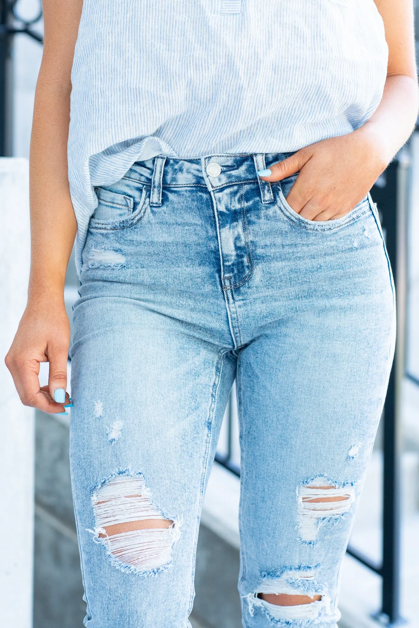 Dark Age High Rise Ankle Skinny