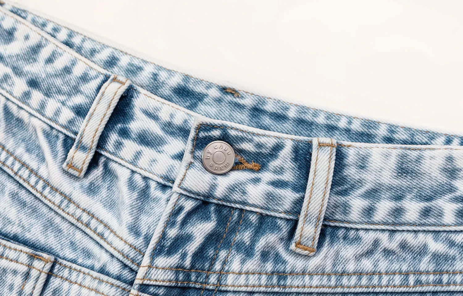 Distressed Hem Wide Denim Jeans