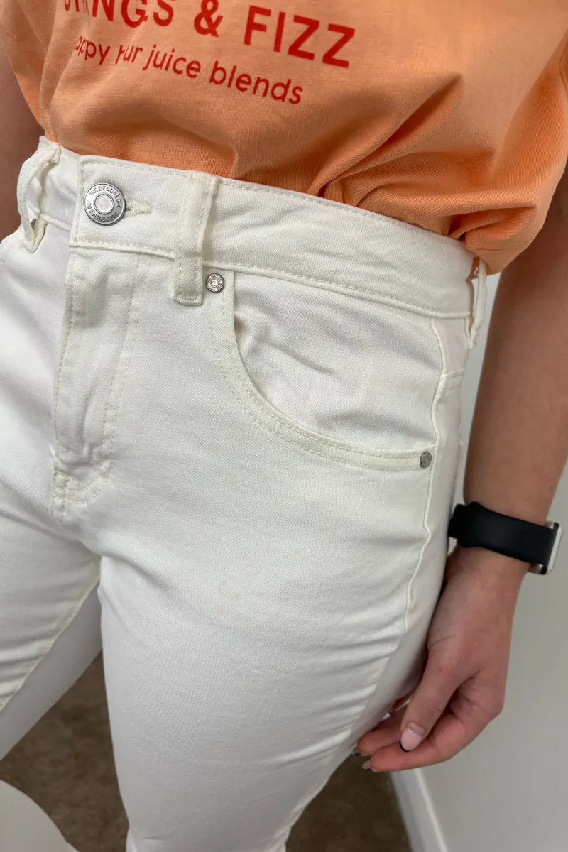 Ex M&Co Boyfriend Jeans Denim White