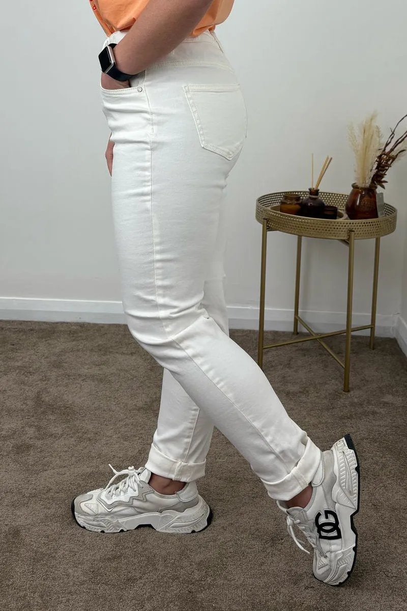 Ex M&Co Boyfriend Jeans Denim White