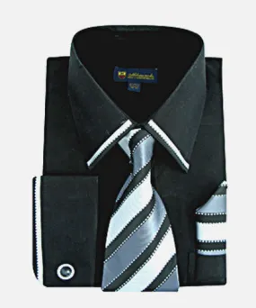 Fortino Landi SG23Black-H  Mens Shirt