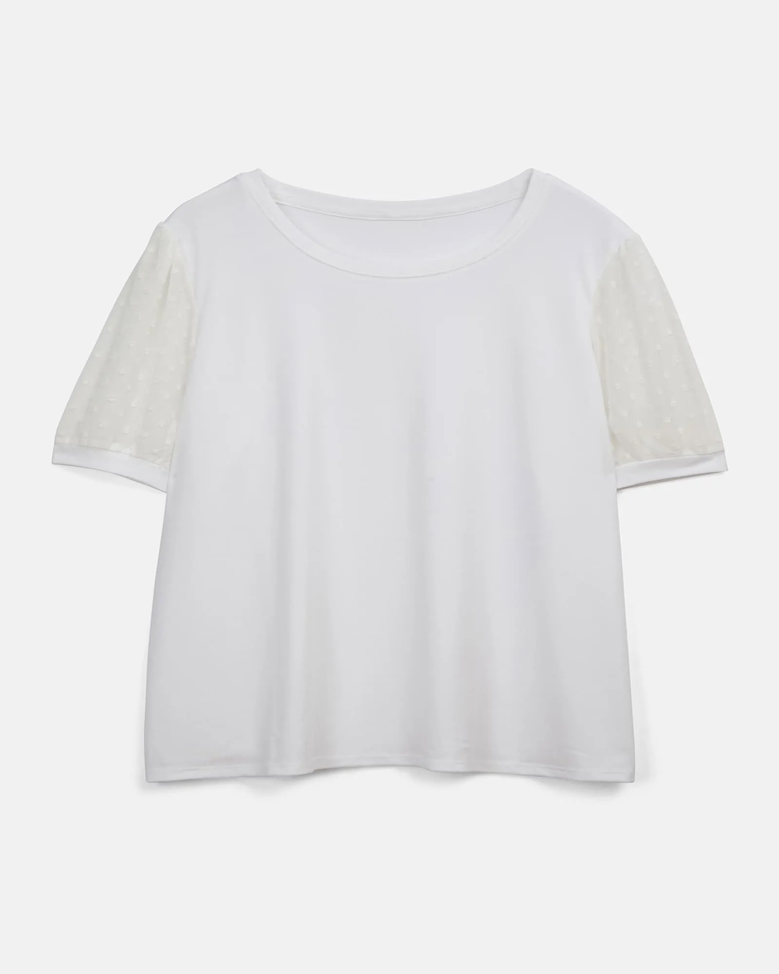 Giselle Eyelet Sleeve Top | White