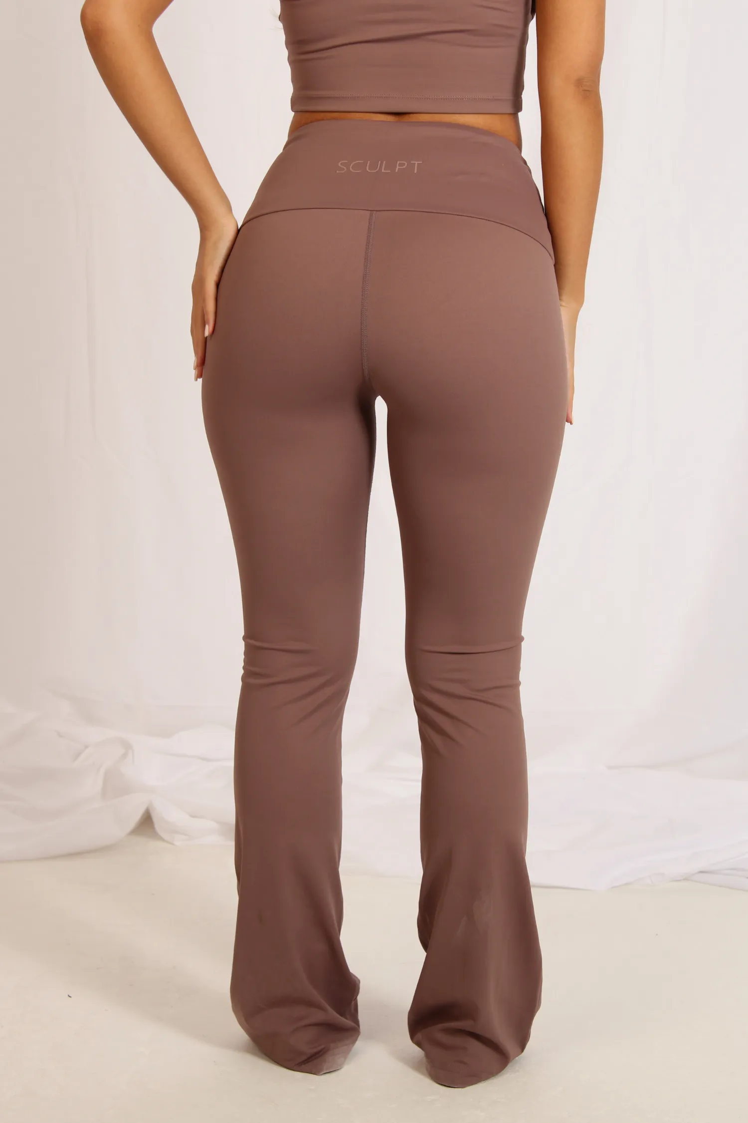 High Waisted Flares Mocha