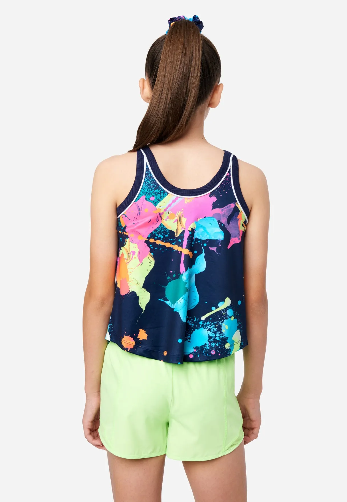 J Sport High Neck Tank with Scrunchie