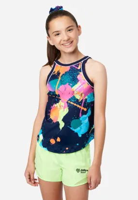 J Sport High Neck Tank with Scrunchie