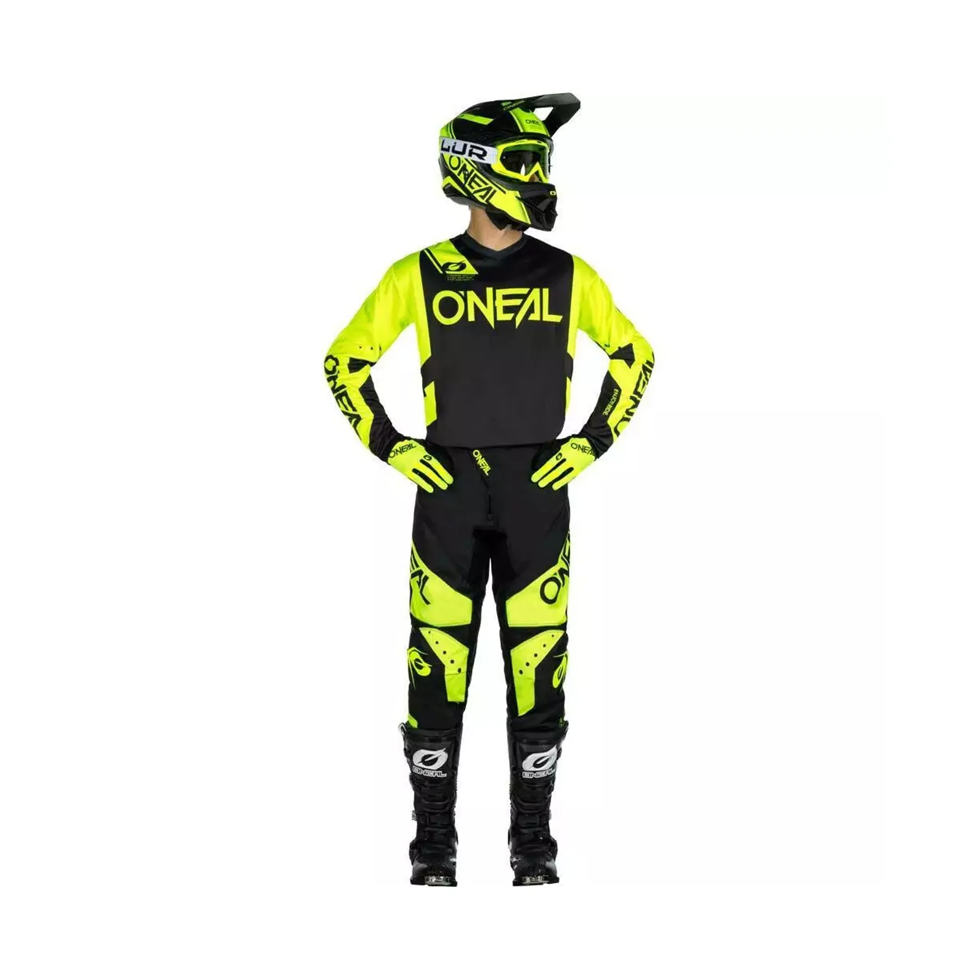 O'NEAL Youth Element Racewear Motocross Jersey & Pants Set Black/Neon - 872370