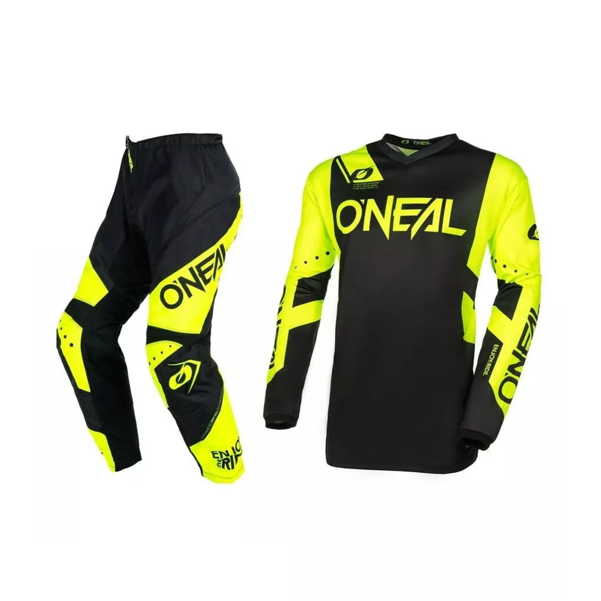 O'NEAL Youth Element Racewear Motocross Jersey & Pants Set Black/Neon - 872370