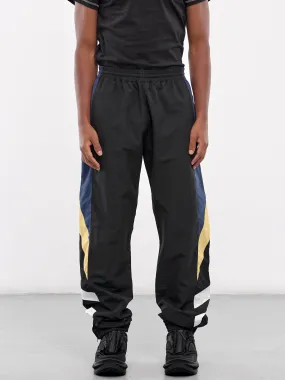 Paneled Track Pants (154WP01011-BLACK-YELLOW)