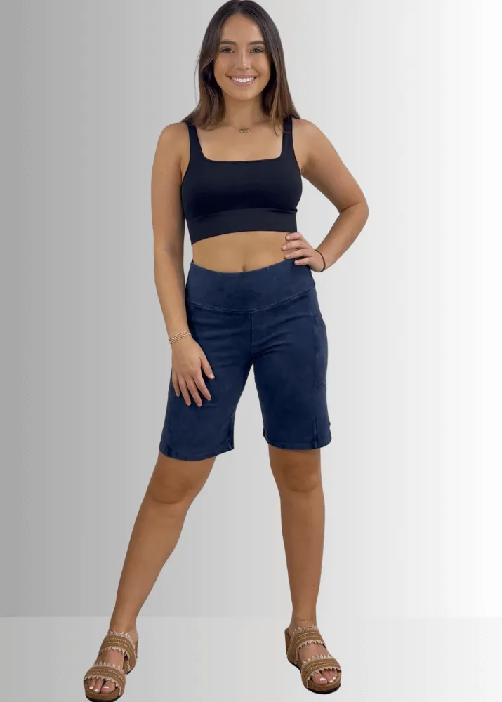 Perfect Fit Hybrid Cotton Shorts Light Denim