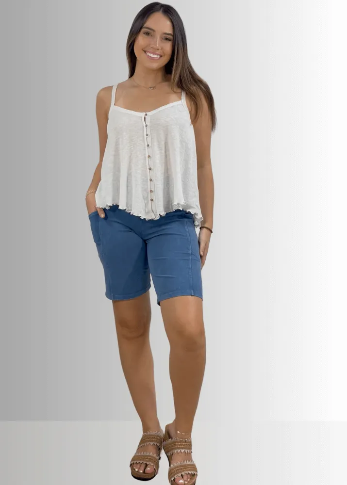 Perfect Fit Hybrid Cotton Shorts Light Denim