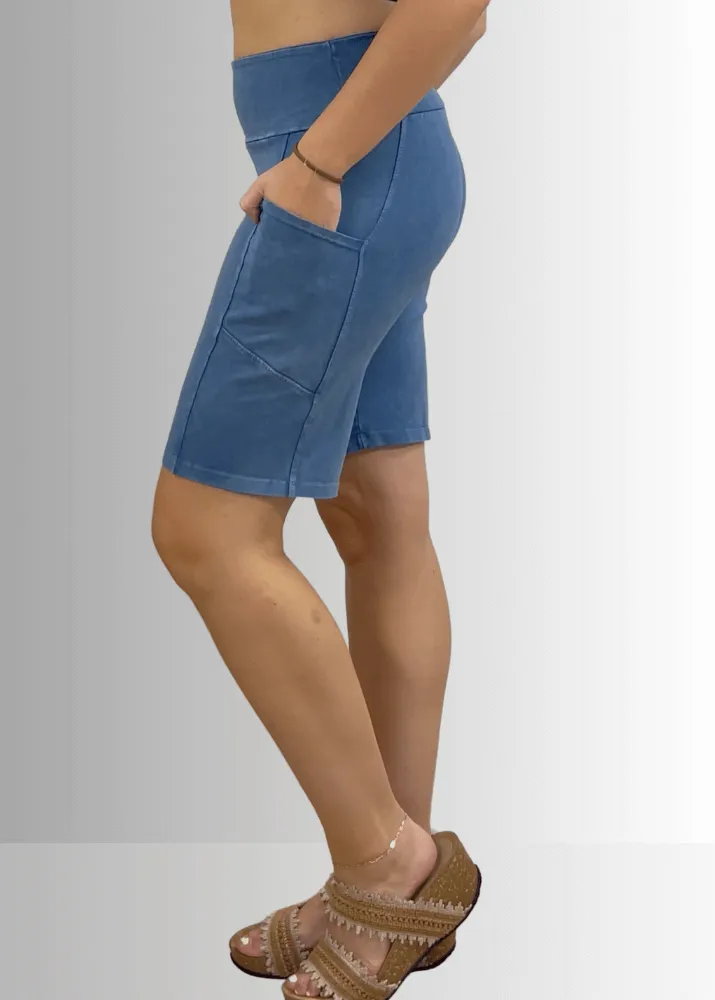 Perfect Fit Hybrid Cotton Shorts Light Denim