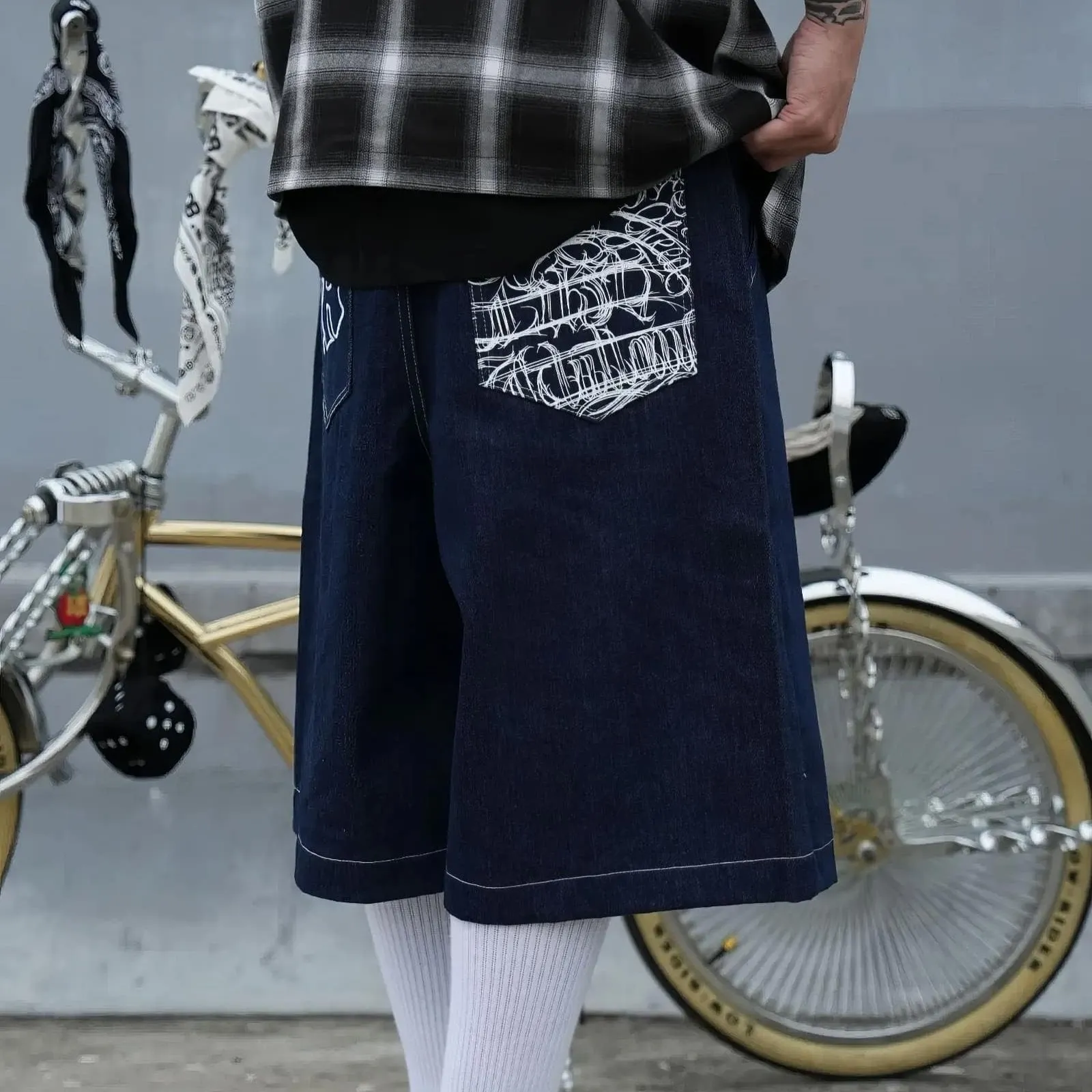 Retro Y2K Baggy Denim Shorts
