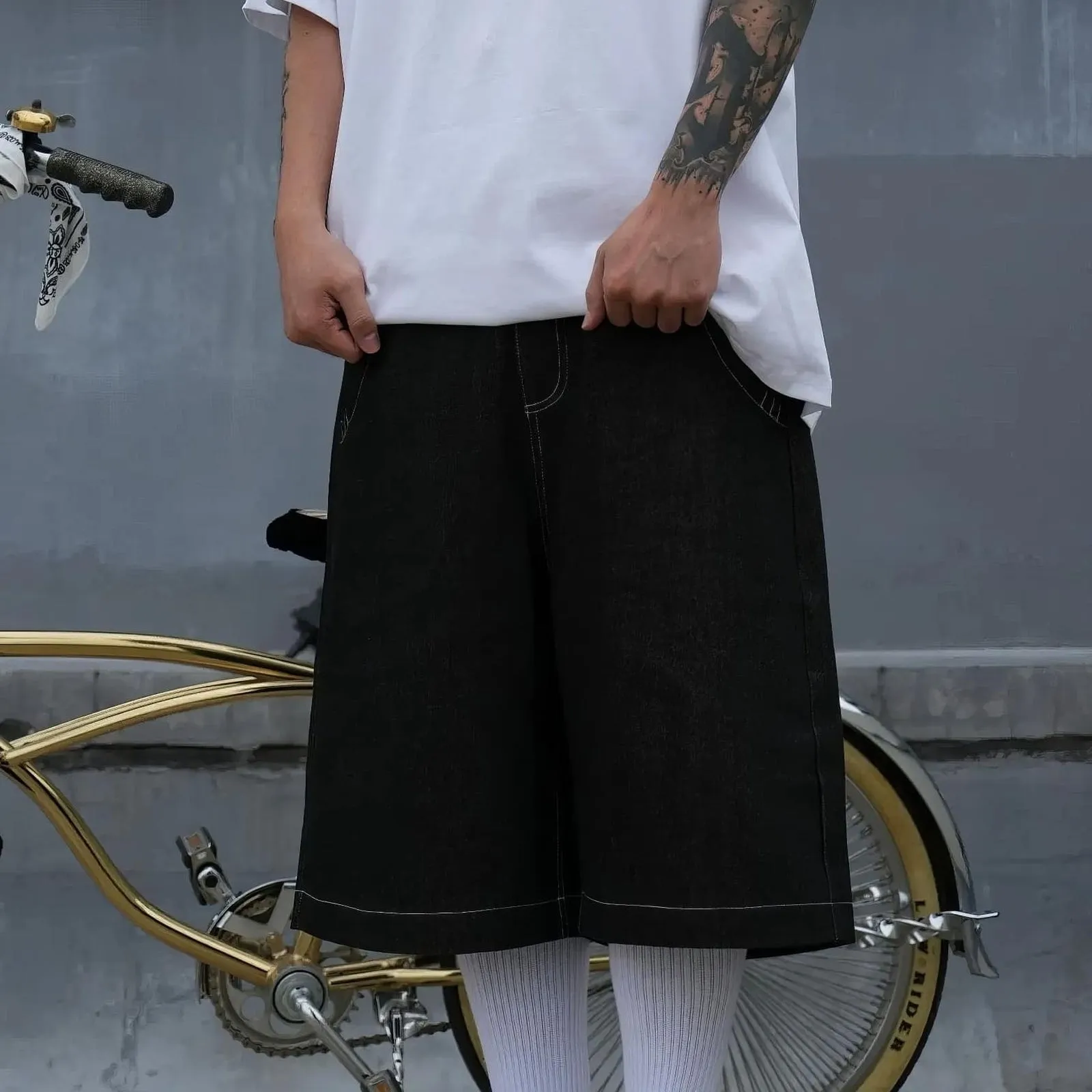 Retro Y2K Baggy Denim Shorts