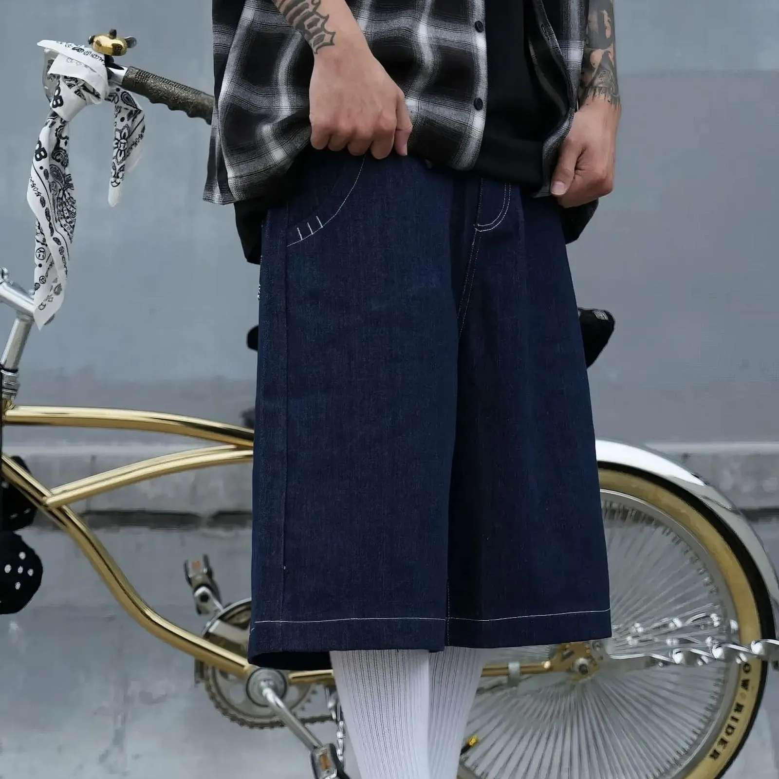 Retro Y2K Baggy Denim Shorts