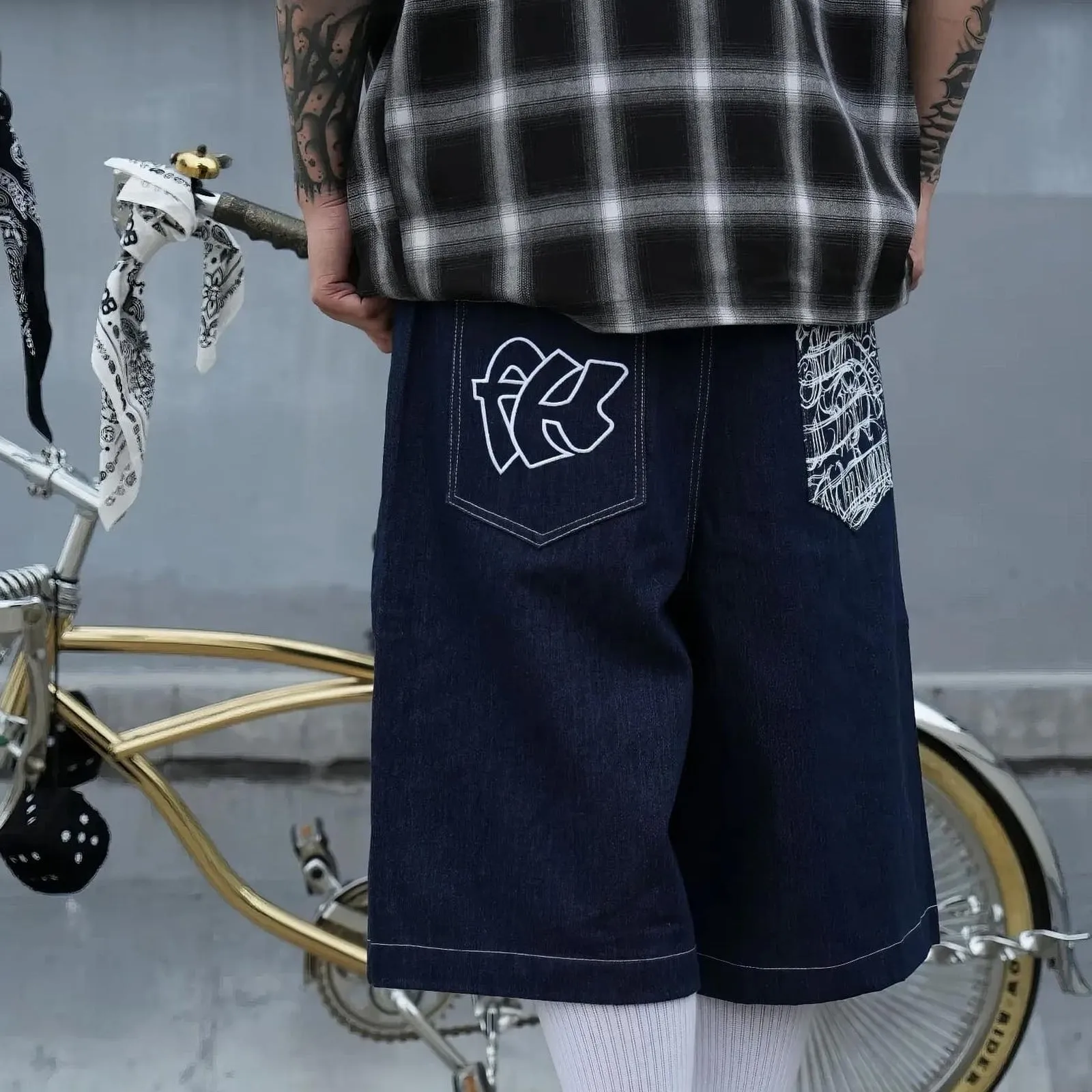 Retro Y2K Baggy Denim Shorts