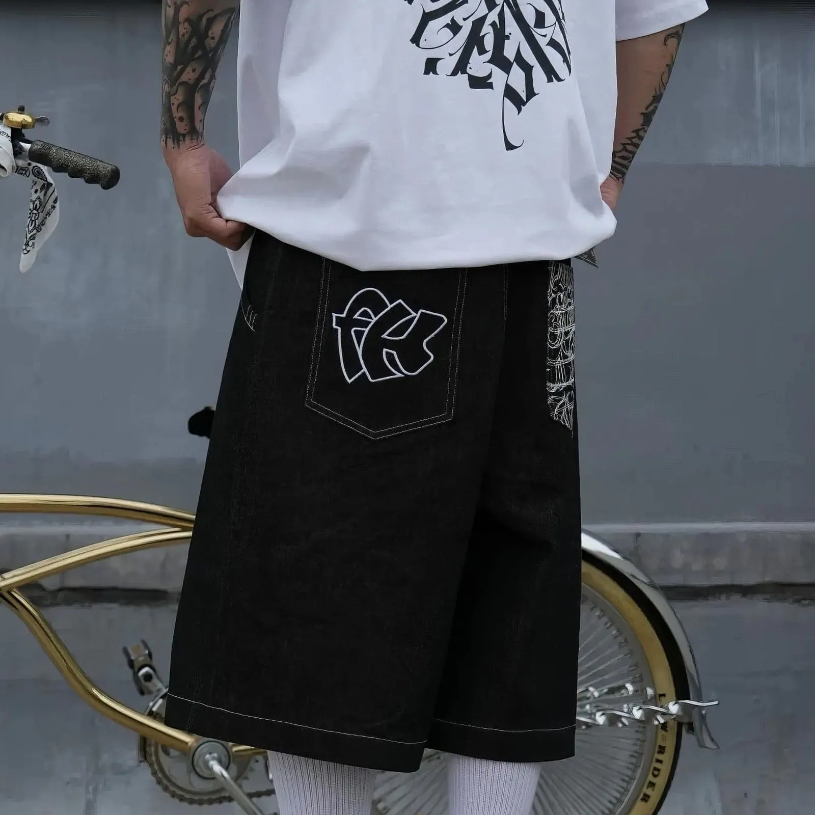 Retro Y2K Baggy Denim Shorts