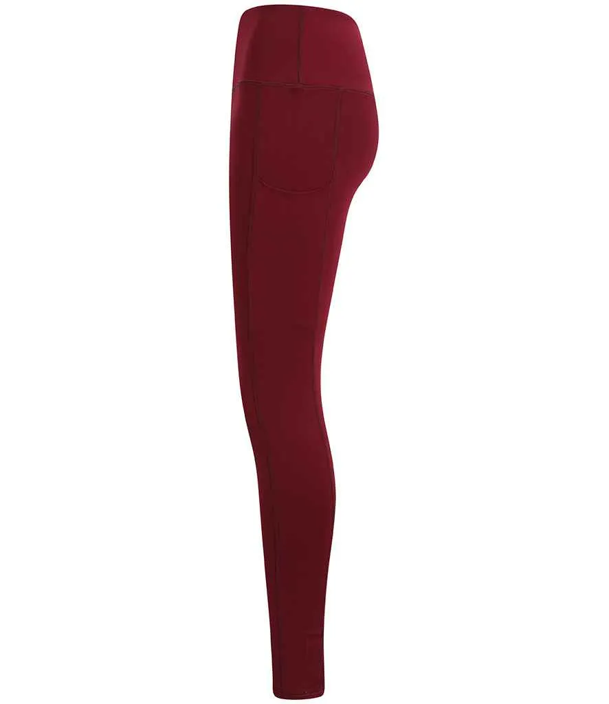 Tombo Ladies Core Pocket Leggings | Deep Burgundy
