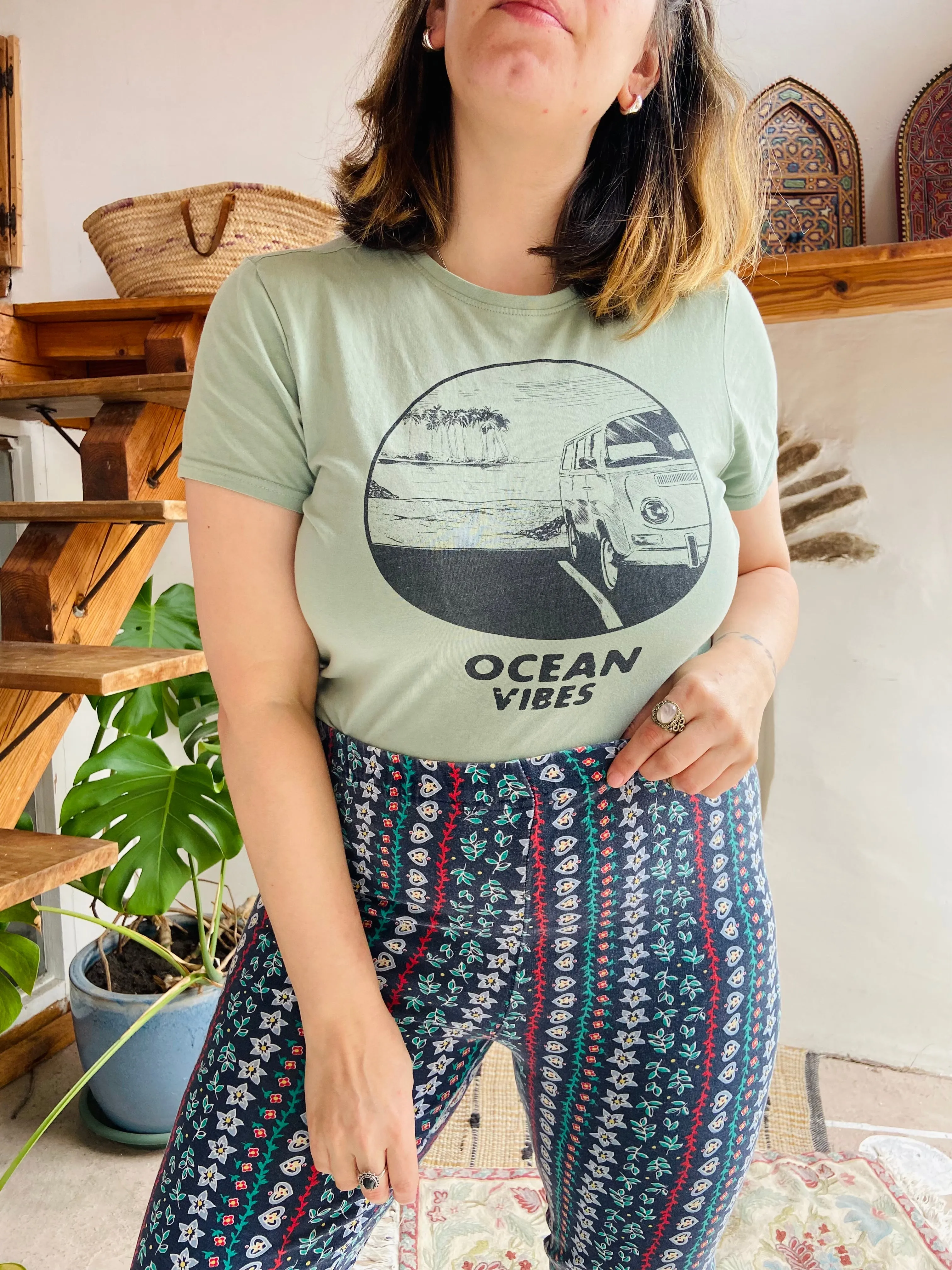 VINTAGE 90’s Provençal High Waisted Leggings - M