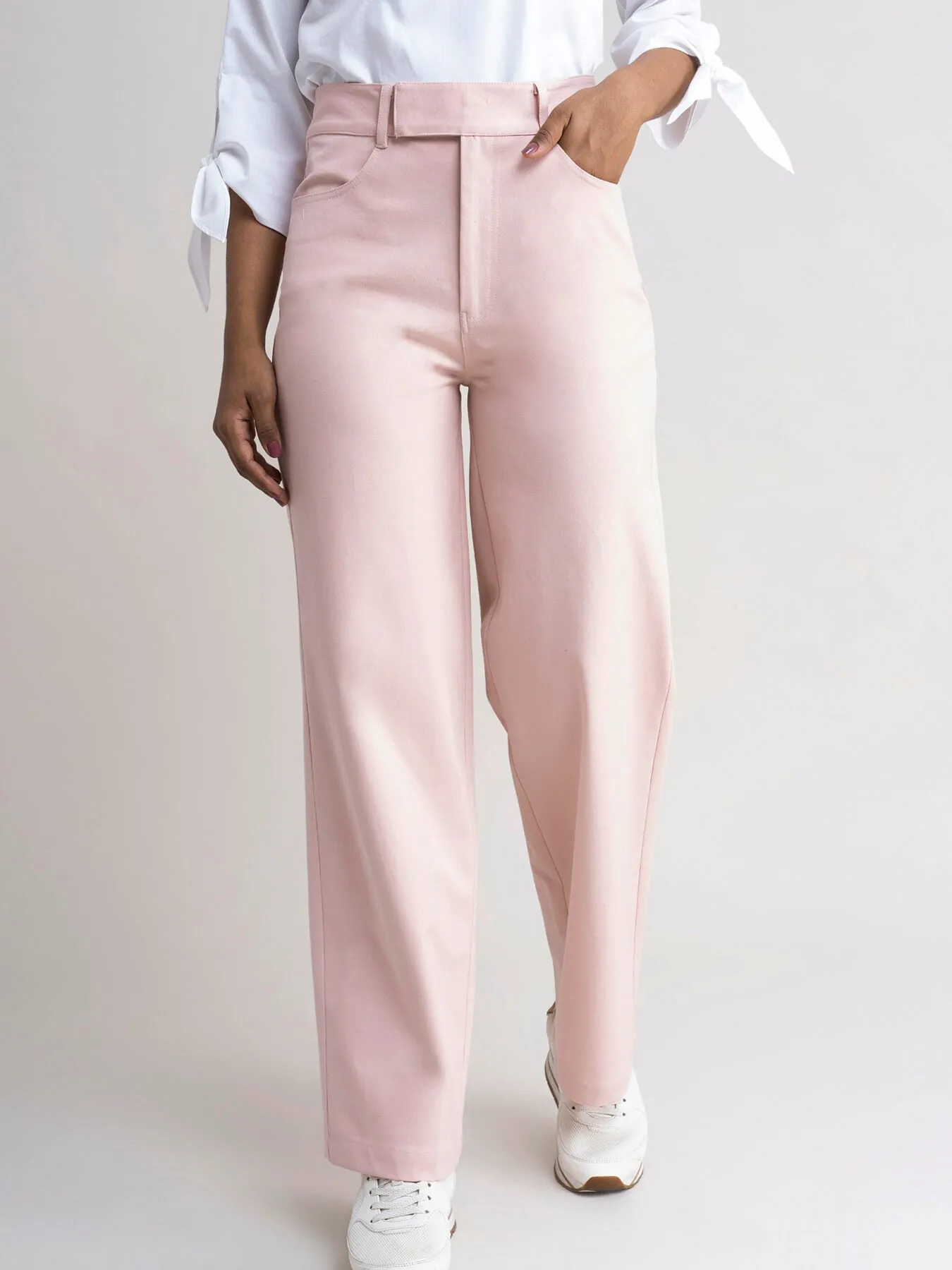 Wide Leg Trousers - Pink