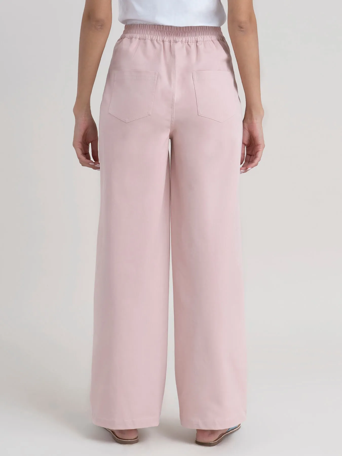 Wide Leg Trousers - Pink