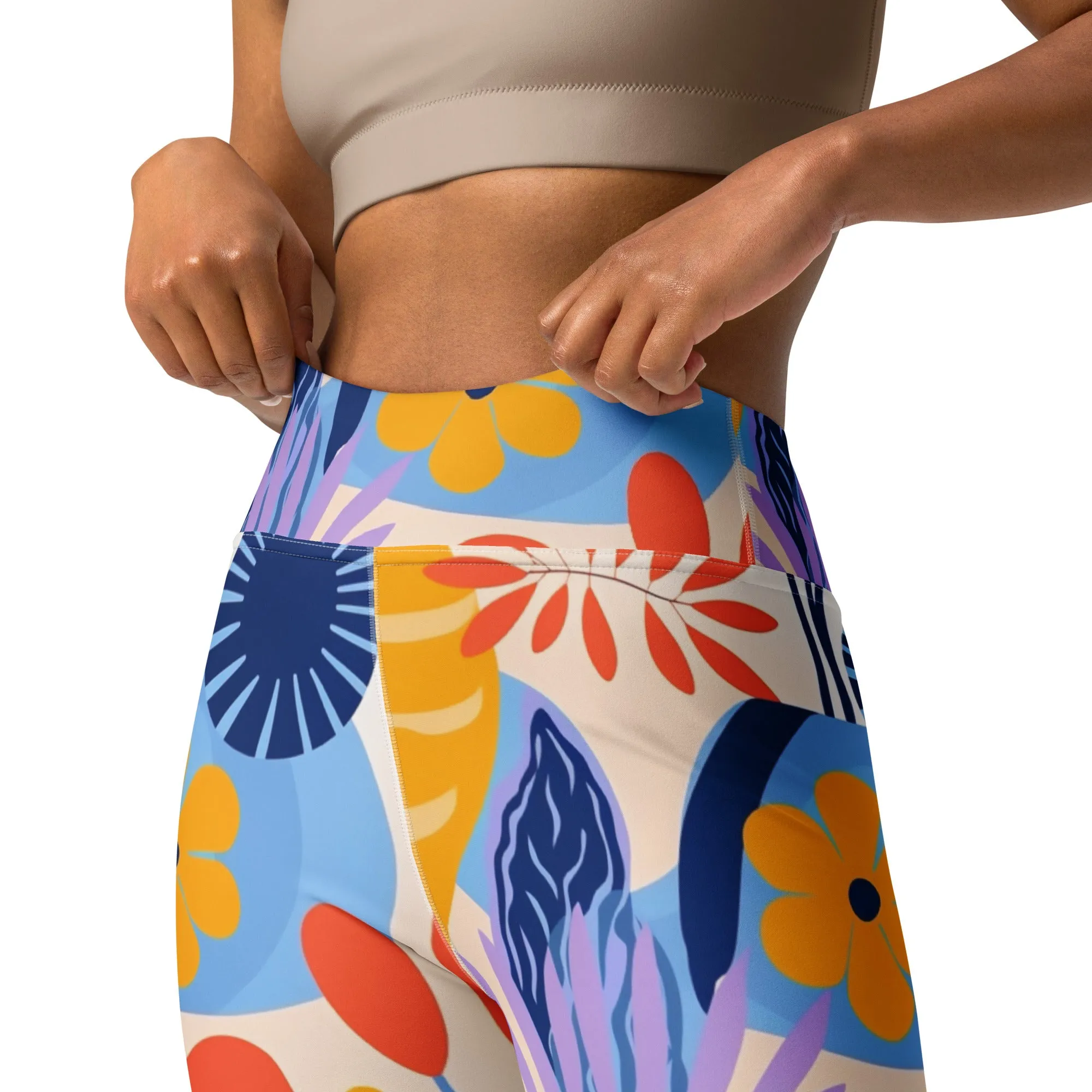 Women Abstract Garden Leggings