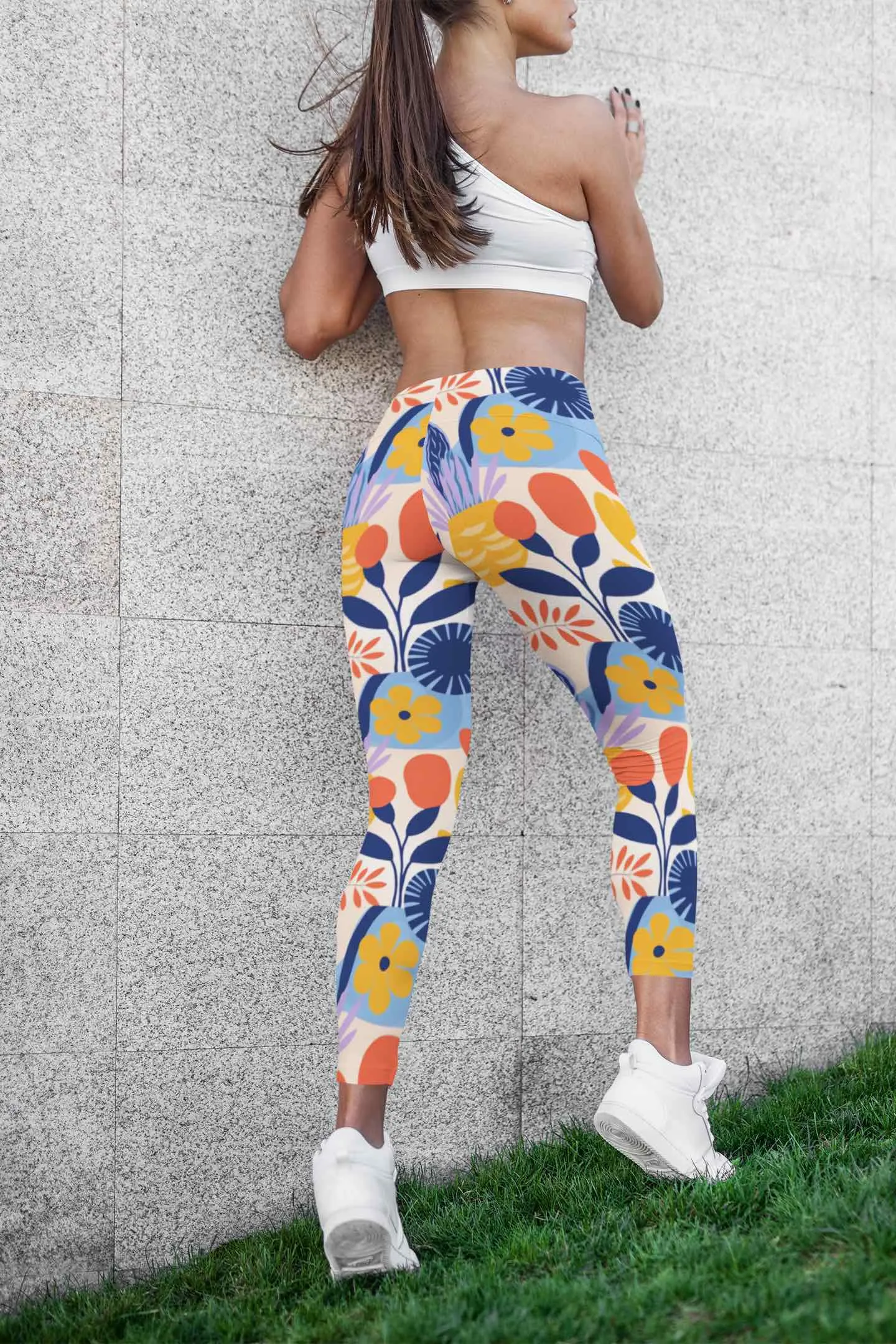 Women Abstract Garden Leggings