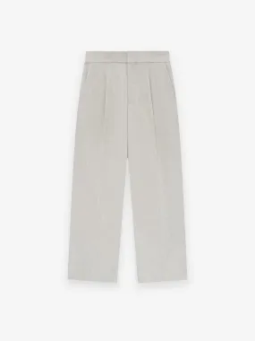 Wool Flannel Wide Leg Trousers