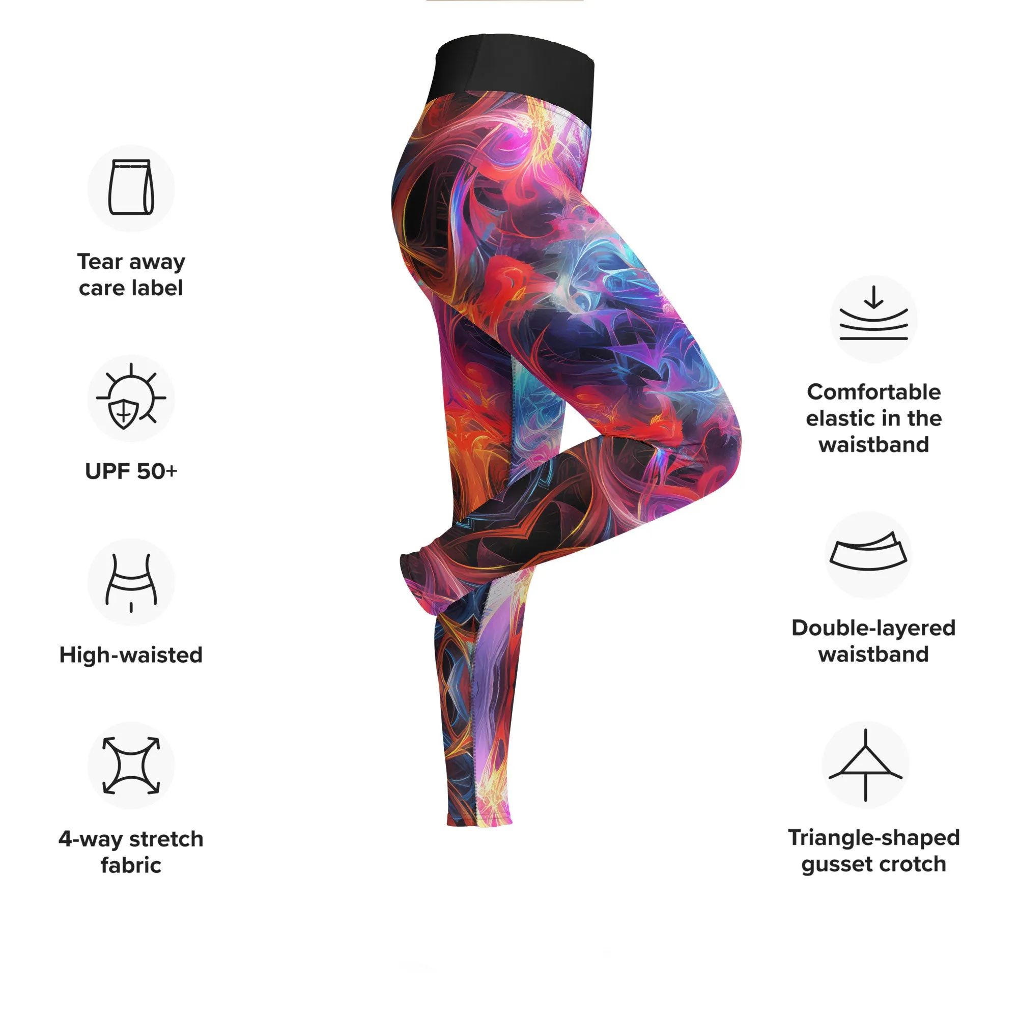 Yoga Leggings Dancing Colors